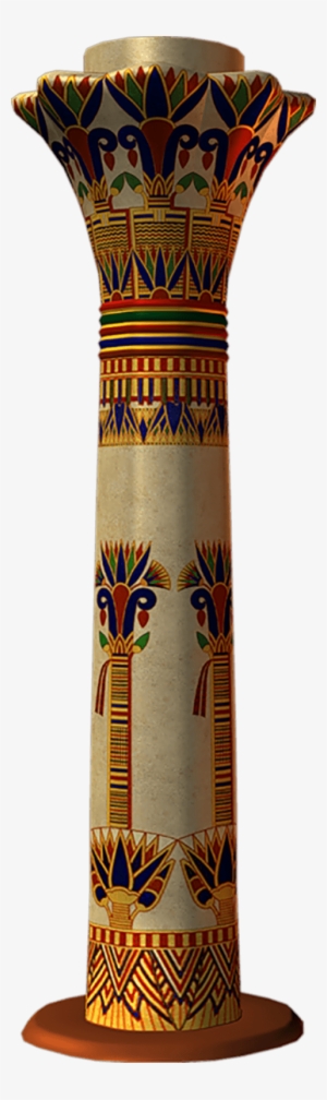 Free Png Egyptian Painted Pillars Png Images Transparent - Transparent Background Pillar Png #992557