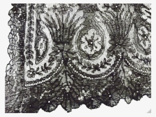 Two Pieces Of Early Black Lace - Embroidery #994482