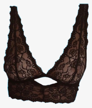 Moodboard Aesthetic Black Lace Bralette Niche Png Freet - Lace #994509