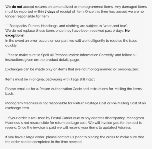 Return Policy - Alcohols With Water #994610