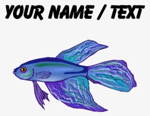 Custom Blue Betta Fish Shot Glass - High Jump Silhouette #996355