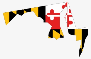 Maryland State Usa Flag Map America Maryla - Maryland State With Flag #996443