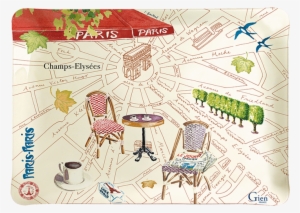1 Small Acrylic Serving Tray Paris Paris - Gien Paris Small Serving Tray #996789