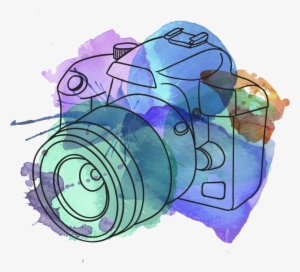 Watercolor Illustration Of Camera Pendant Necklace #997146