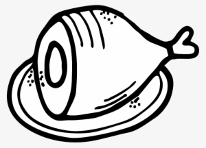 Free Stock Ham Clipart Svg - Ham Clipart Black And White #997515