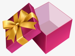 Pink Open Gift Png Clipart - Empty Gift Box Clipart #998378