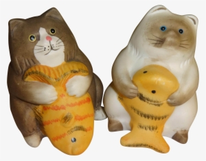 Fat Cats With Fish Salt And Pepper Shakers - Kitten #998381
