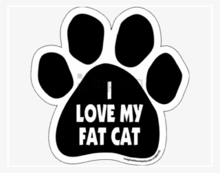 I Love My Fat Cat - Imagine This Company I Love My Grandcat Magnet, Paw #998501