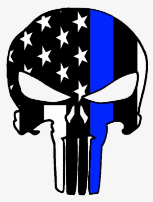 Download Punisher Svg Blue Line - Punisher Skull With Blue Line ...