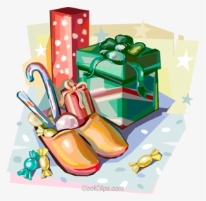 Dutch Christmas Traditional Gifts Royalty Free Vector - Shoes Filled With Gifts #998749
