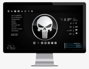 Punisher Desktop Theme - Punisher - 1 Inch Glass Pendant - Necklace Or Keyring #999044