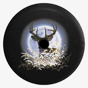 Jeep Wrangler Jl Backup Camera Deer With Antlers In - Deer Buck Moon - Black - Cotton/100% Cotton - M #999119