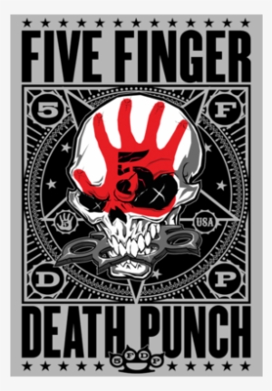 Star Skull Poster - Fabric Poster: 5 Finger Death Punch - Punchagram, 40x30in. #999281