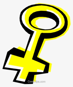 Female Symbol Royalty Free Vector Clip Art Illustration - Cross #999342