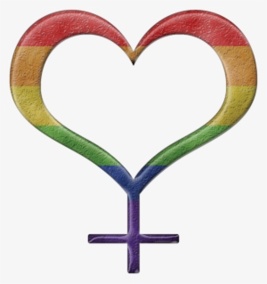 Lgbt Pride Heart Shaped Female Gender Symbol - Pansexual Pride Gender Neutral #999445
