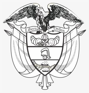 Escudo De Colombia Para Colorear Vector En Png - Coat Of Arms Of Colombia #999772