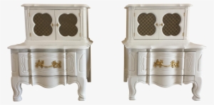 White Chicken Wire Nightstands - Cabinetry #999846