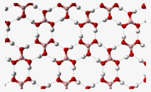 Hydrogen-bonded "chicken Wire" Of Boric - Estructura Del Acido Borico #999871