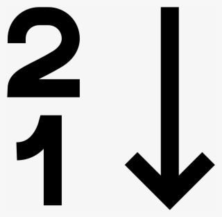 Reversed Numerical Sorting Icon - Ascending And Descending Icon #9901135