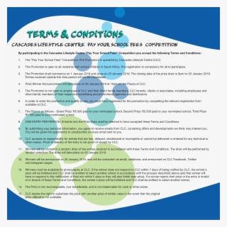 Competition School Fees Terms Conditions - Circle #9902877