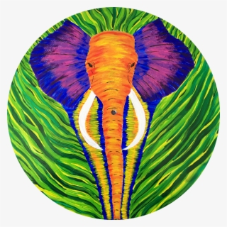 Rainforest Elephant Painting (30x30x0 - Illustration #9905568 Rainforest Elephant Painting (30x30x0 - Illustration #9905568