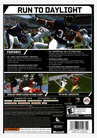 Madden 07 Back - Nascar 08 Xbox 360 #9906394