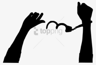 Free Png Hand Png Image With Transparent Background - Hands In Handcuff Silhouette #9908071