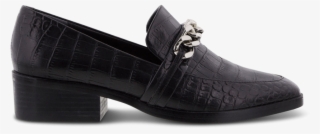 Molly Black Croc Flats - Slip-on Shoe #9911197