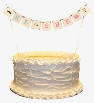 Gender Reveal Cake Topper Baby Shower Garland Bun - Cake Decorating #9911934