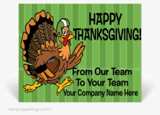 Turkey Football Thanksgiving Postcards - Happy Thanksgiving Football Turkey #9912376
