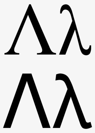 File Letter Serif Sans - Lambda Greek Letter #9913107