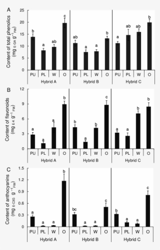 Content Of Total Phenolics , Fl Avonoids (b) And Anthocyanins - Illustration #9913387