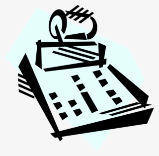 Vector Illustration Of Calculator Portable Electronic #9914535