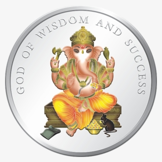 10 Gms Silver 999 Ganesh Ji Color Coin - Ganesh Ji #9915371
