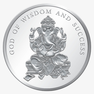 5 Gms Silver 999 Ganesh Ji Without Color Coin - Ganesh Coin #9915419