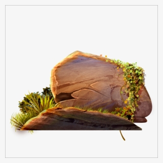 Rock, Landscape, Boulder, Grass Png Image With Transparent - Grass #9916433
