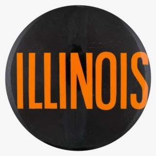 Illinois Black And Orange Sports Button Museum - Circle #9916752