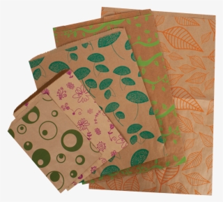 Patterned Kraft Merchandise Bags #9916788
